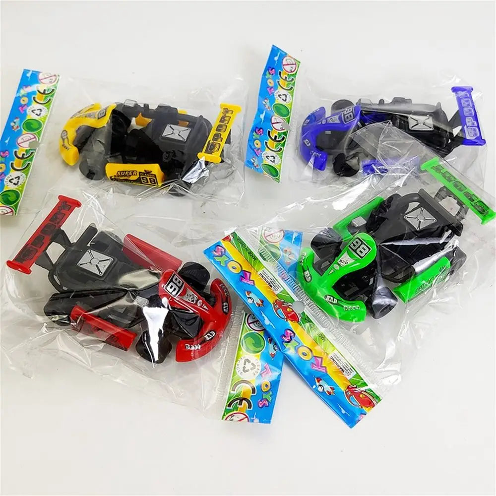 Kids Gift Four-wheel Pull Back Car Car Model Colorful Racing Model Kart Cartoon Plastic Racing Car Toy Children