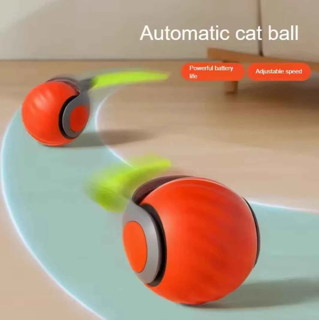 Interactive Rolling Cat Ball Toy – USB Rechargeable