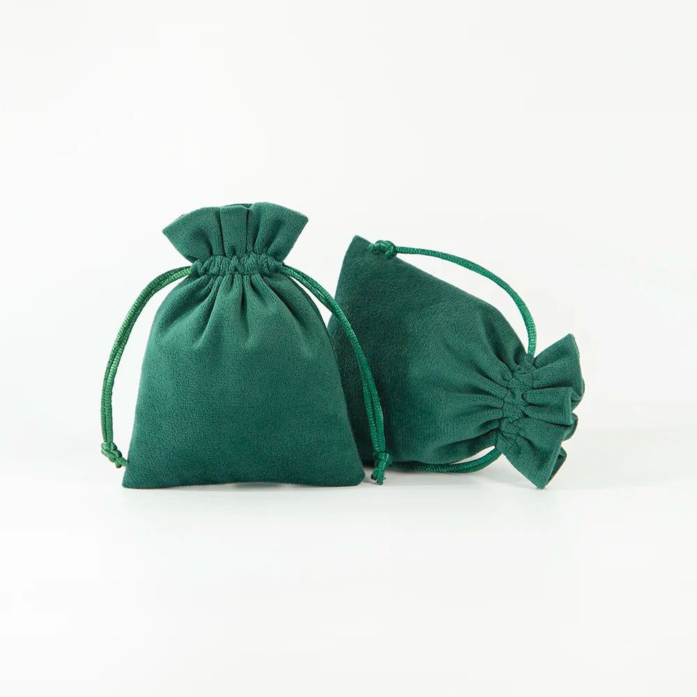 10pcs Velvet Anime Jewelry Organizer Small Gift Bags Drawstring Packaging Pouch For Women Rings Earrings Keychain Wedding Favor
