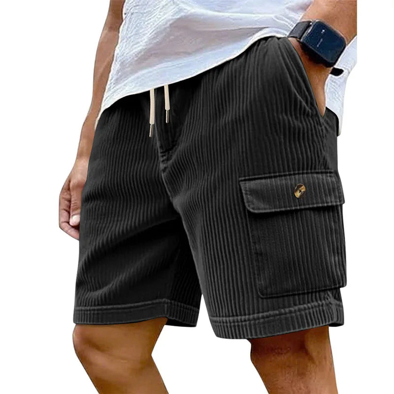 American Men's Heavy Loose Four Seasons Hip Hop Casual Sports Running Corduroy Tooling Shorts
