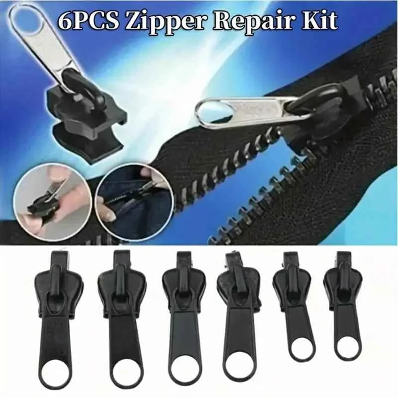 3 Sizes Universal Instant Fix Zipper Repair Kit Replacement Zip Slider Teeth Rescue Sewing Clothes Bag Zippers Tool Accessories