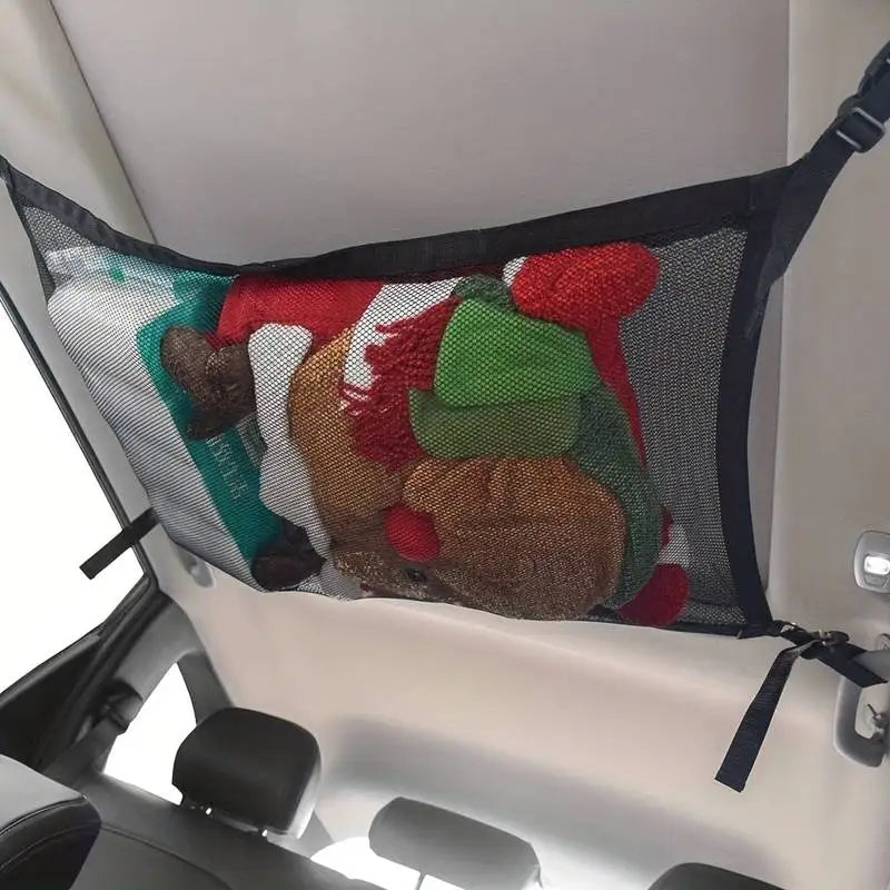 Car Roof Top Ceiling Cargo Net Automotive Ceiling Cargo Net Pocket Mesh Car Camping Accessories Storage Bag Roof Tent