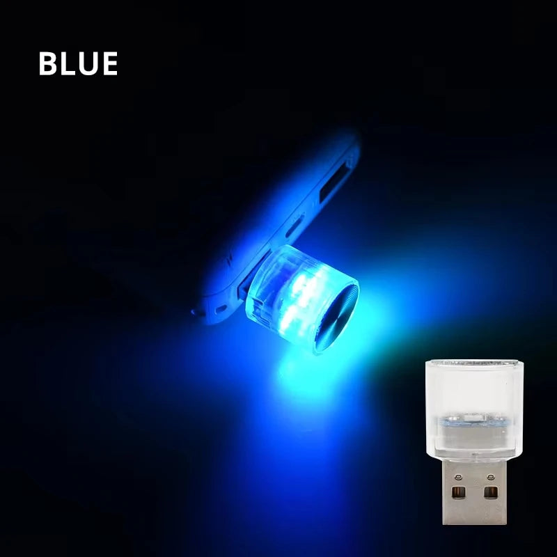 Auto LED Car Light Auto Interior Mini USB Atmosphere Light Emergency Lighting Light PC Auto Colorful Decorative Lamp Accessory
