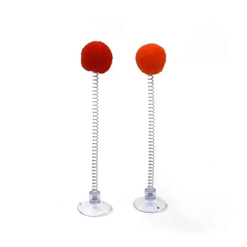 Cat Spring Fur Ball Toy – Interactive Boredom Relief