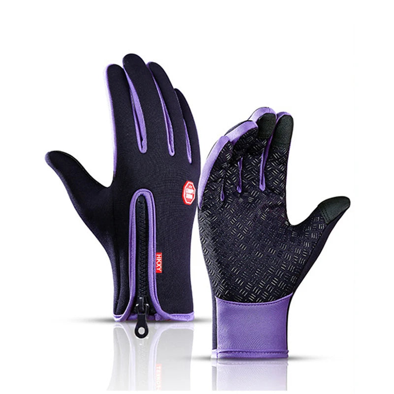 Winter Warm Gloves Men Women Touchscreen Waterproof Cycle Gloves Male Outdoor Sports Plus Velvet Motorcycle Running Ski Glove