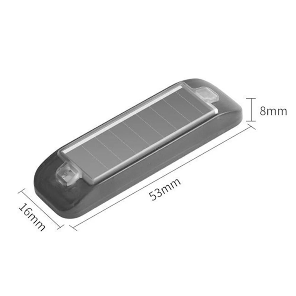 Mini Solar LED Car Warning Light, Wireless Anti-Theft Flashing Lamp, Simulated Dummy Alarm Security Light