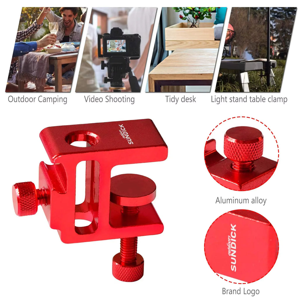 Camping  Cheap Lantern Stand Clip For Light PoleTable Fixing Aluminum Alloy Clamp Outdoor Hanging Holder OutdoorCamping Tools