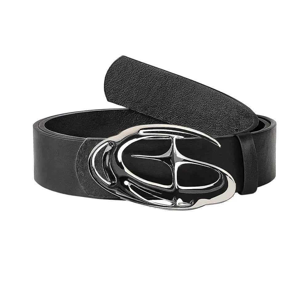 New Stylish Geometric Alloy Needle Buckle Fashion Punk Belt For Men Women - Trendy Accessory for Gift Giving，Neutral Waist Belt