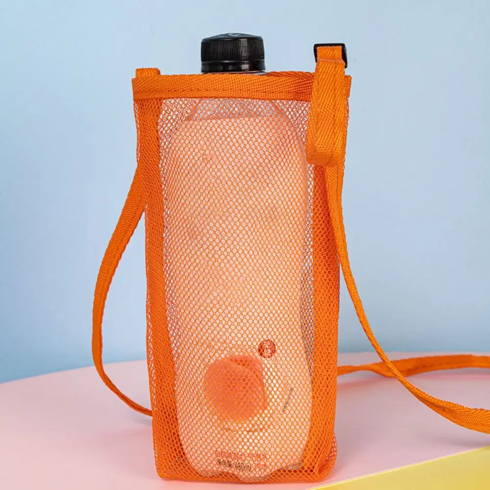 Outdoor Sport Water Bottle Cover Sport Camping Accessories Cup Sleeve Mesh Cup Sleeve Pouch With Strap Cup Accessories