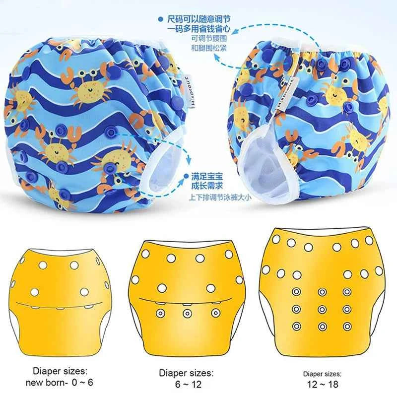 Infant Swimming Washable Trunk/Swim Diaper Swimsuit Boy Swim Diapers/Newborn Baby Girl Swimwear 0 1 2 Years