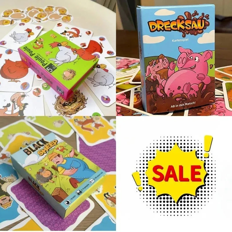 Chiu Chiu Chicken Board Game for Kids Ages 5-8, Family Card Party Game, Educational Intellectual Toy Gift