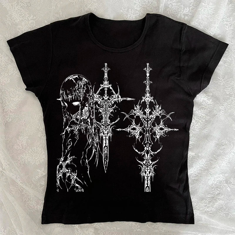 Y2k Style Aesthetic Sweet Sexy Tank Tops Women Sleeveless Casual Cartoon Print Tanks Harajuku All Match Cropped Grunge Emo Girls