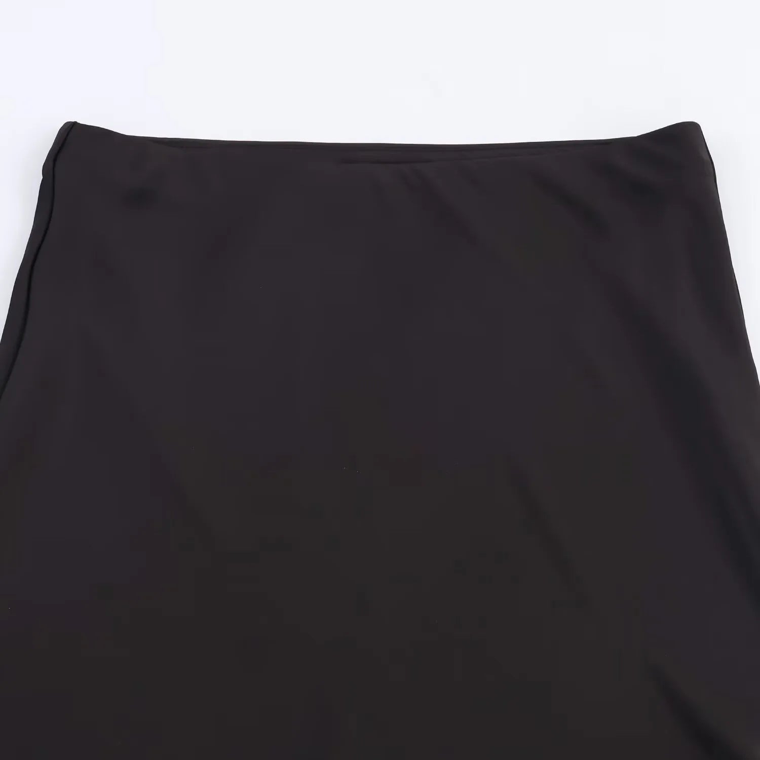 SAW Independent Station Sexy Lace Patchwork Satin Feel Mini Skirt Autumn Fashion Trendy Polyester Fiber Long A-Line Skirt