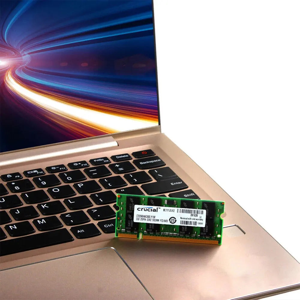Crucial Memoria Laptop RAM DDR2 2GB 4GB (2x2GB) 667MHz 800MHz Memory SODIMM PC2-5300 PC2-6400 Non-ECC Unbuffered For Notebook