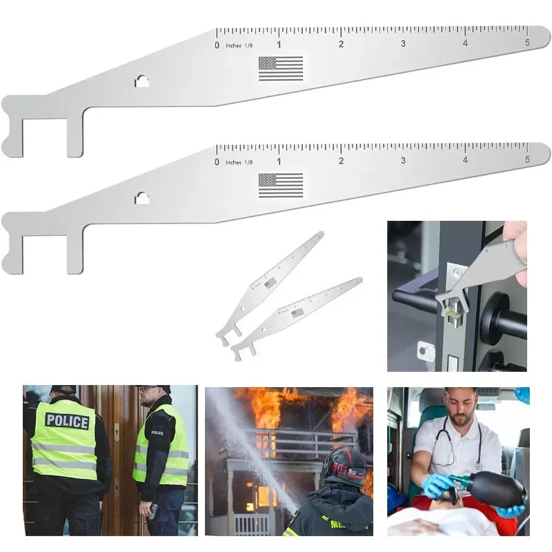 Lock Picking Fire Tool Firefighter Multitool Firefighter Tools Spring Steel Multitools Multipurpose Leverage Tool Pry Bar Tools