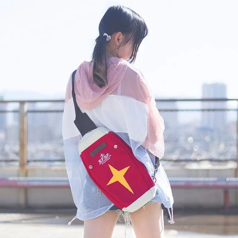 Gundam Mobile Suit Anime Peripheral Federal Army RX-78-2 Shoulder Messenger Bag Student Backpack Sports Outdoor Travel Bag Gift