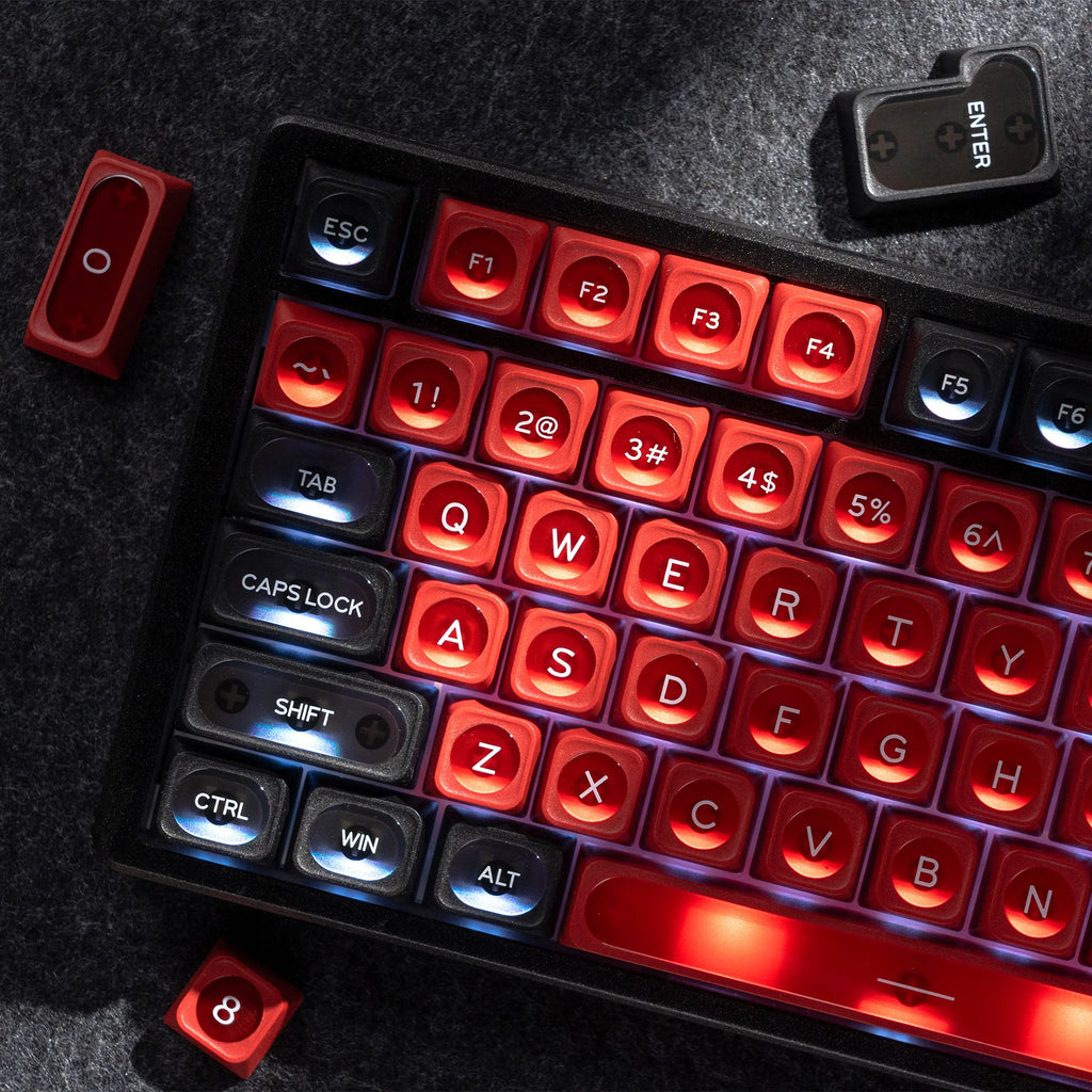 XVX White Shine Through Cats eye MAX Profile Dye-Sub PBT Keycap Set 136-Key