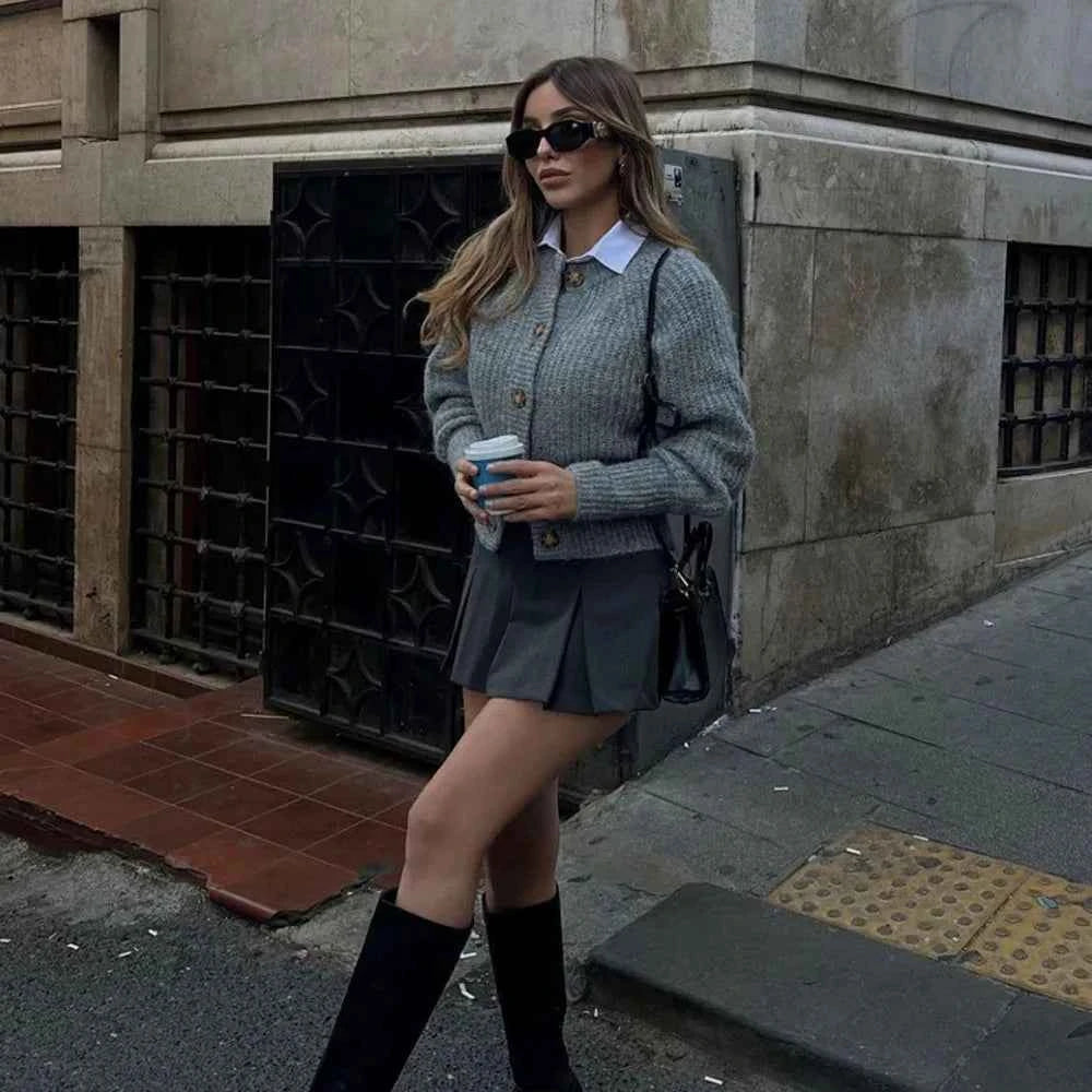 MUJER 2025 Pleated Skirt Shorts for Women High Waist Mini Shorts Women Summer Basic Skort for Women Holiday Casual Ladies Shorts