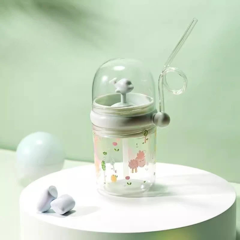Water Bottles Children Whale Squirting Cup Dolphin Goldfish Prevent Falling Bottle Drinkware Kitchen Dining Bar Home