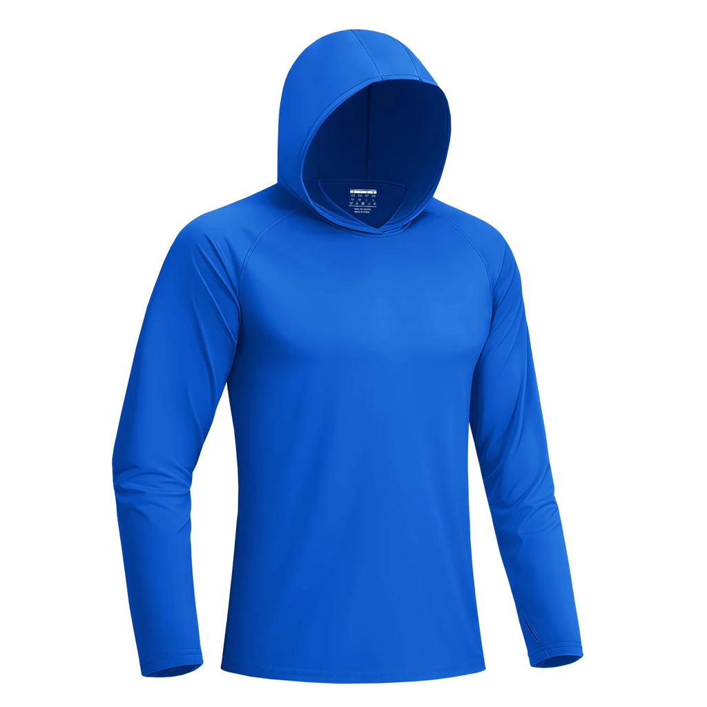 TACVASEN Sun Protection Shirts Mens Long Sleeve Hoodie Casual UV-Proof T-Shirts Breathable Lightweight Quick Dry T shirts Swim