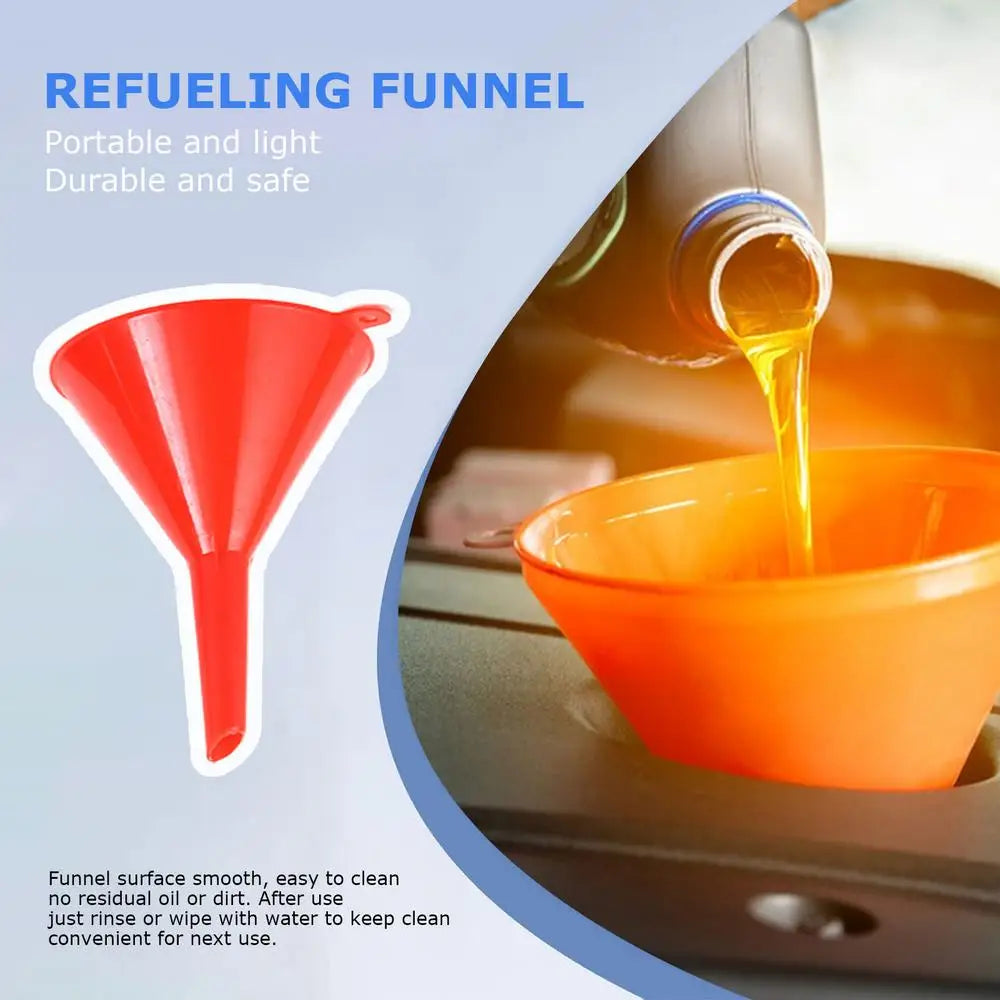4Pcs Plastic Funnel Set for Car Gasoline Engine Oiling Funnel Auto Home Kitchen Function Portable Engine Oil Funnel tool