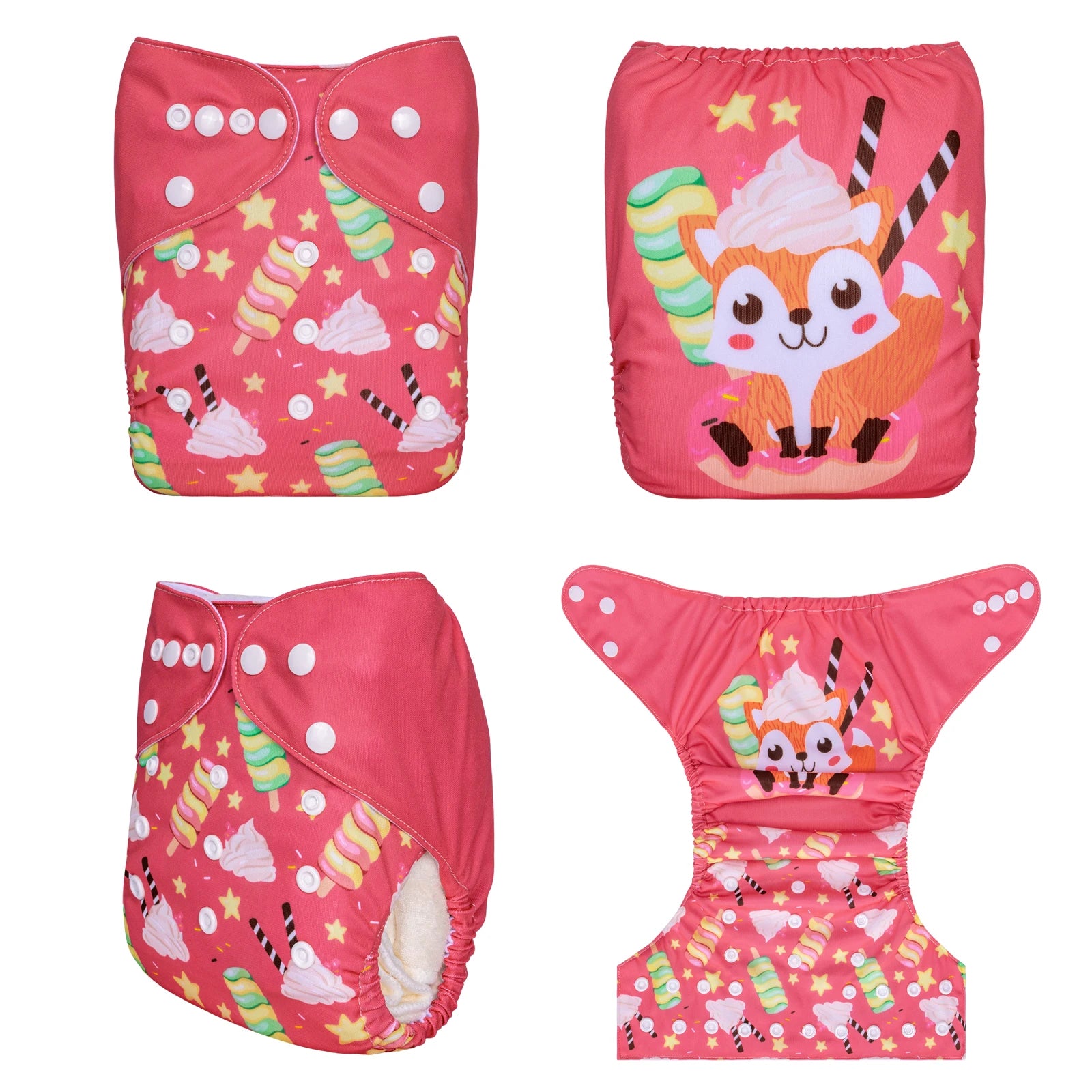U Pick ALVABABY Digital Position Baby Cloth Diaper Reusable Baby Cloth Nappy with 1pc Microfiber Insert