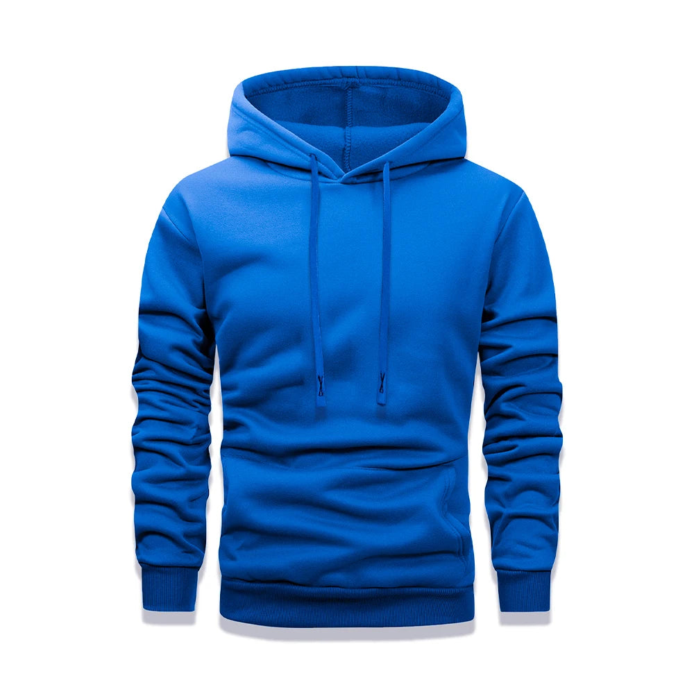 Spring and Autumn Solid Color Sports Hoodies Fleece Men's and Women's Sweatshirts Trendy Pullovers Couples Hoodies