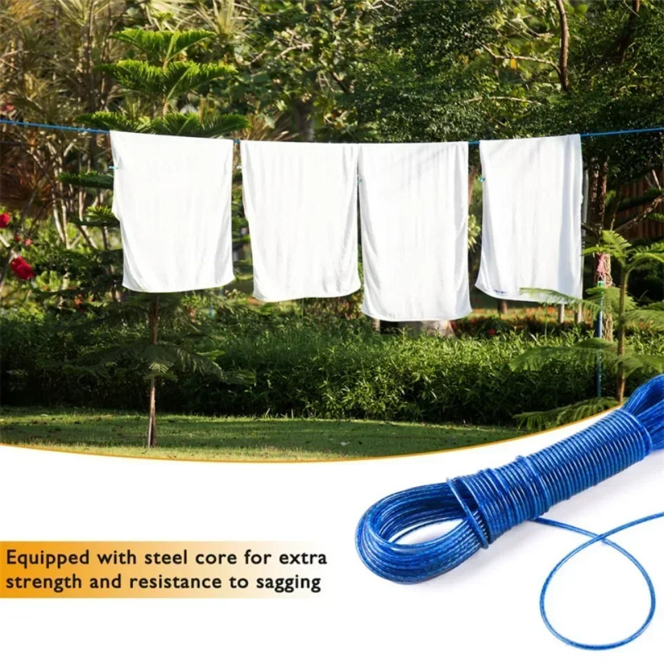 Clothing drying rope, 3mm rope,  garden washing line, steel wire PVC cloth rope, outdoor travel camping accessories