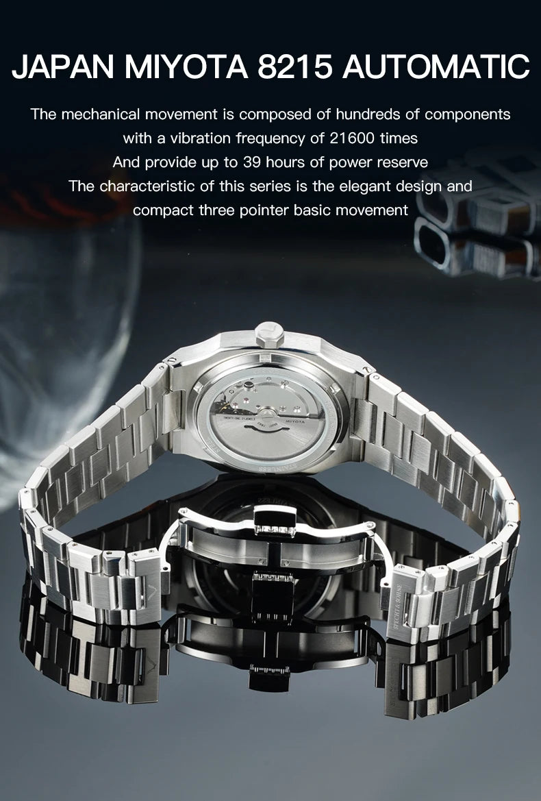 2026 New High Quality Specht&Sohne Watch 37MM Automatic Mechanical Watches Dark Blue Color Sapphire Stainless Steel Reloj Hombre