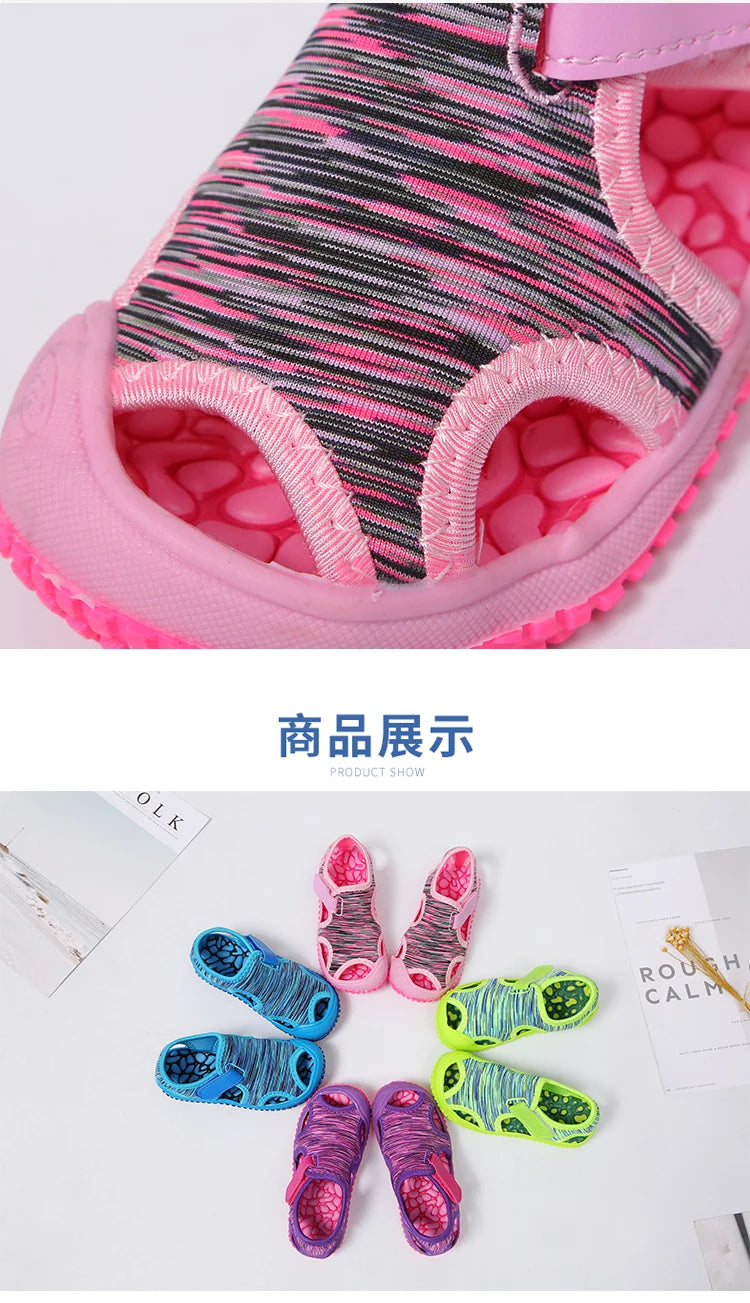 Children Sandals for Boys and Girls, Summer Toe-cap Sports Sandals, Beach Shoes