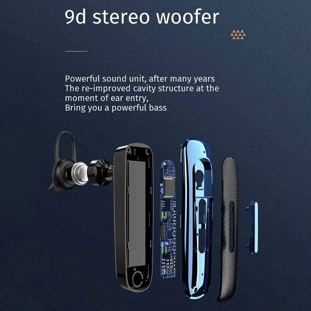 Ear Hook E1 Bluetooth Earphones with Mic | Hands-Free Business Headphones for Music Listening