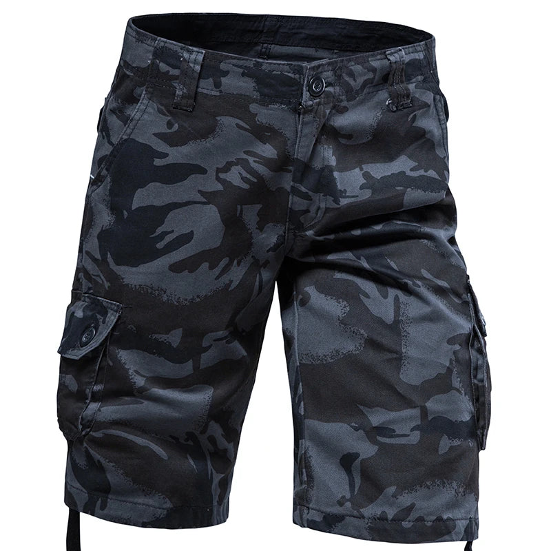 Tactical Cargo Shorts Men Camo Joggers Shorts Casual Outdoor Sports Half Pants Pocket Cotton Breathable Cargo Shorts