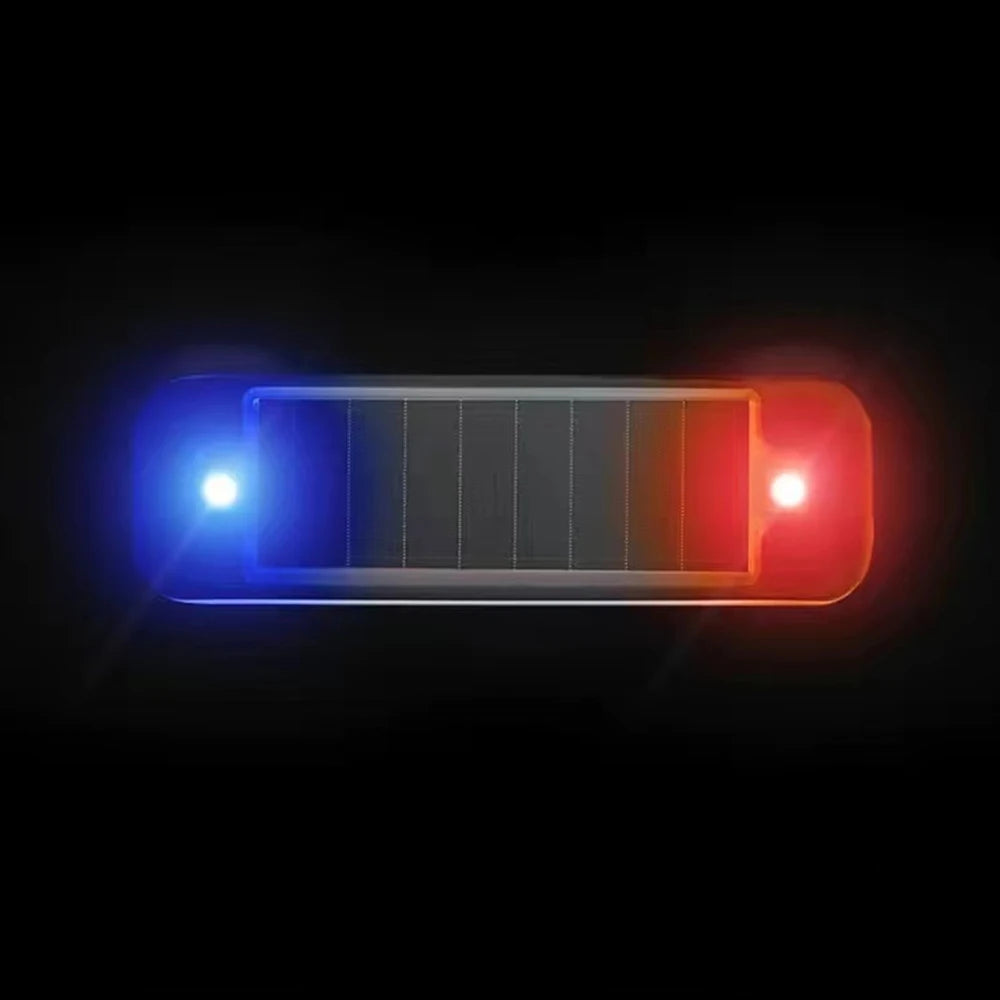 Mini Solar LED Car Warning Light, Wireless Anti-Theft Flashing Lamp, Simulated Dummy Alarm Security Light