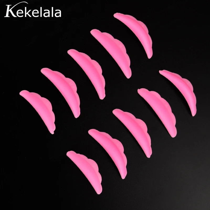 10Pcs Reusable Eyelash Lifting Kit Silicone lamination Pad Eyelash Perm Rods 3D Eyelashes Extension Curler Pad Makeup Tool
