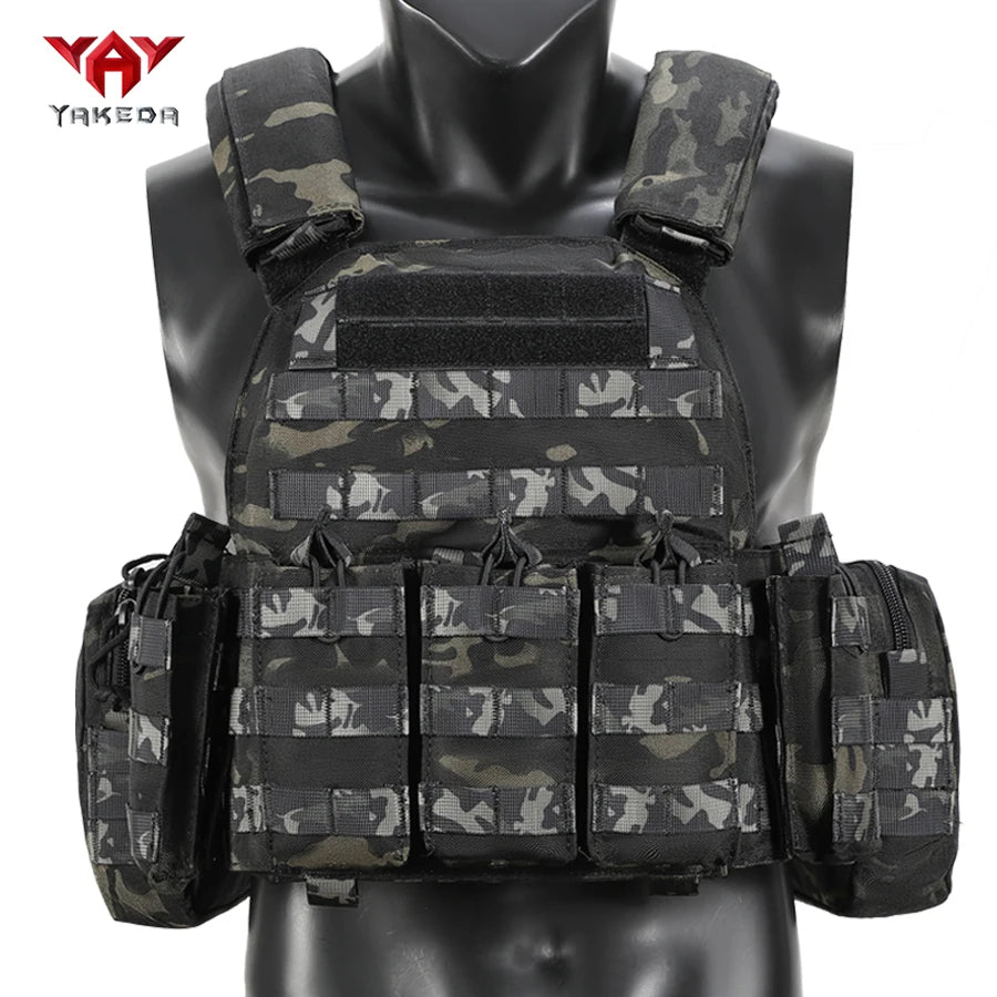 YAKEDA Quick disassembly training vest, detachable and expandable, comfortable, breathable, wear-resistant and tear resistant