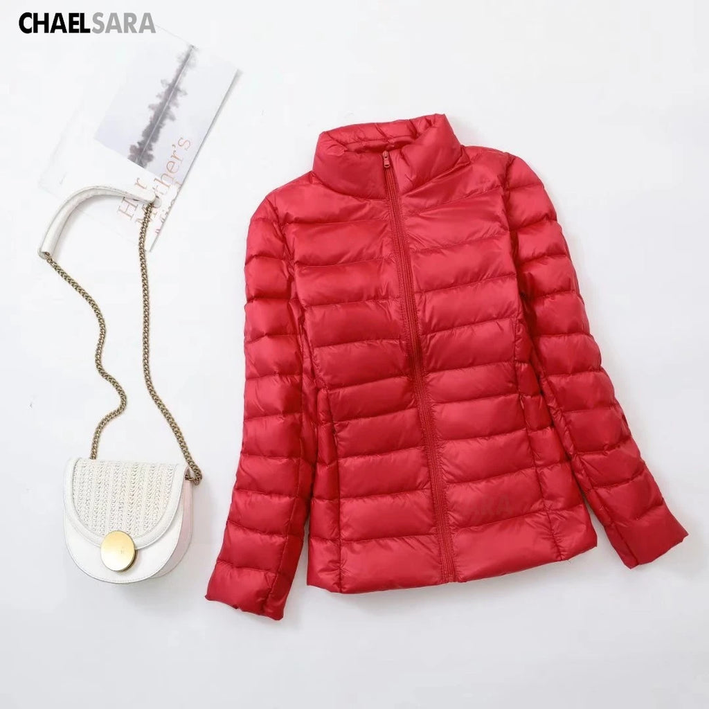 Ultra Light White Duck Down Jacket for Women, Warm Coat for Lady, Female Hooded Parka, Plus Size, 7XL, Autumn and Winter 2024