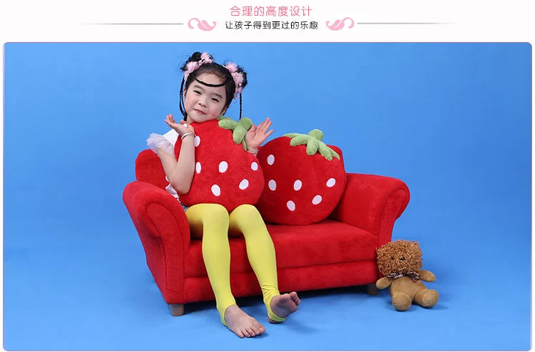 Children's Sofa Cute Cartoon Fabric Strawberry Sofa Modern Tatami Combination Baby Sofa