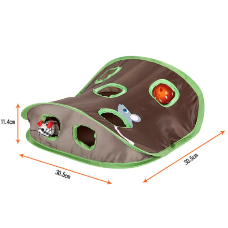 Hot Foldable Cat Tunnel Tube Interactive Fun Kitty Training Toy Boredom Buster for Puppy Kitten Pet Supplies Cat Accessory