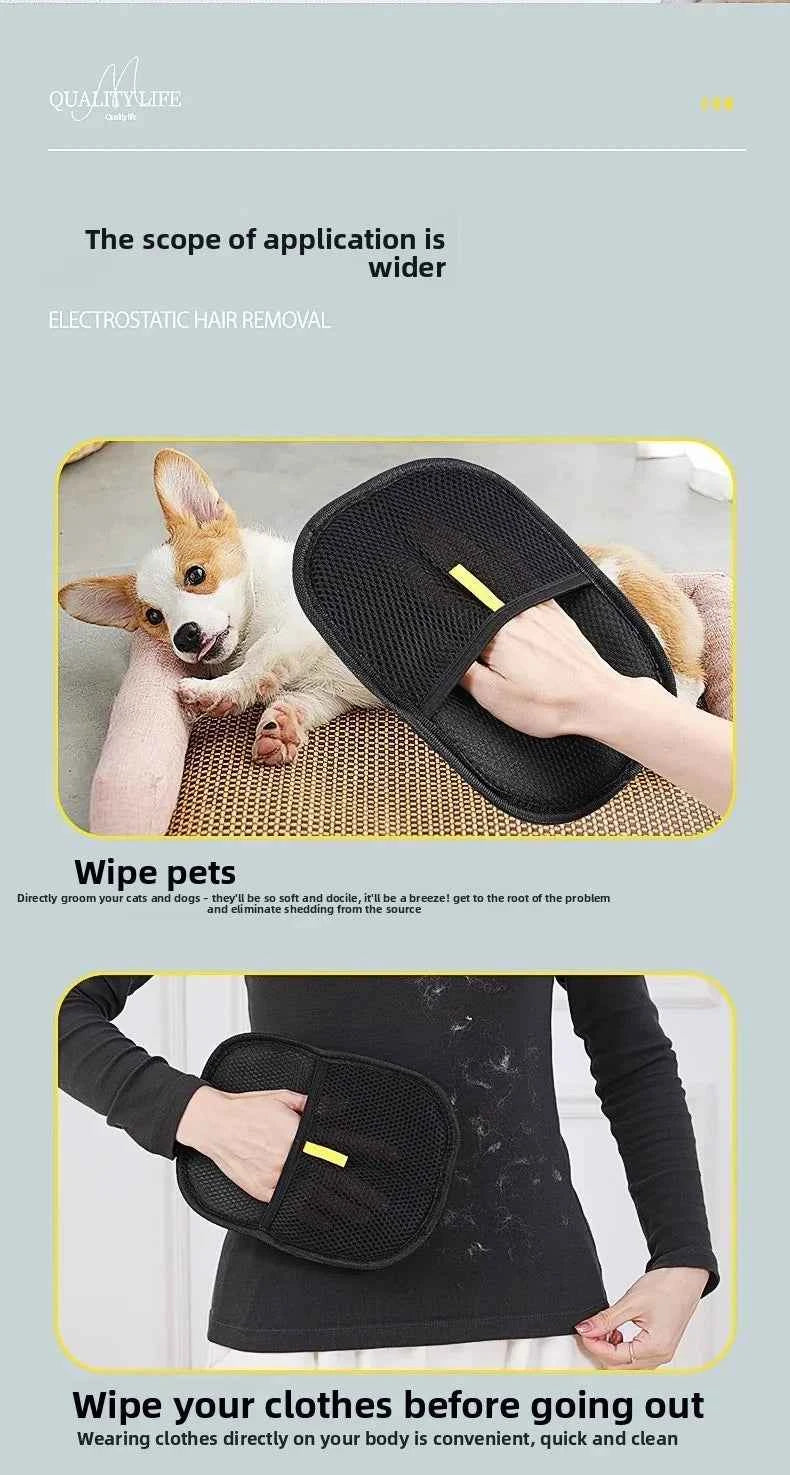 Pet Hair Removal Gloves, Cat hair, Dog Hair Brush, Hair Remover, Household Carpet, Sofa, adhesive Hair Gloves, Cleaning Brush