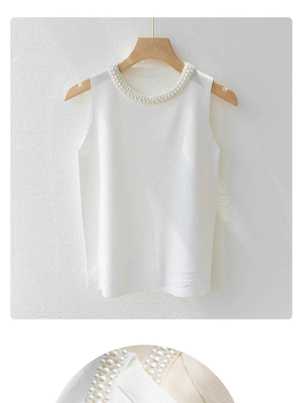 Korea Knitted Vests Women Top Solid Tank Blusas Mujer De Moda Summer New Fashion Female Sleeveless Beading Casual Thin Tops