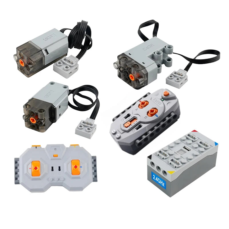 CaDA Technical Motor Parts Upgrade M/L Servo Motor Building Blocks Car Model Power Mechanical Compatible with Legoeds DIY Toys
