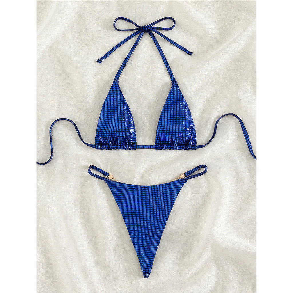 Sexy Diamond Extreme String Mini Micro Bikini Women Swimwear Female Swimsuit Two-piece Bikini set Bather Bathing Suit Swim V5180