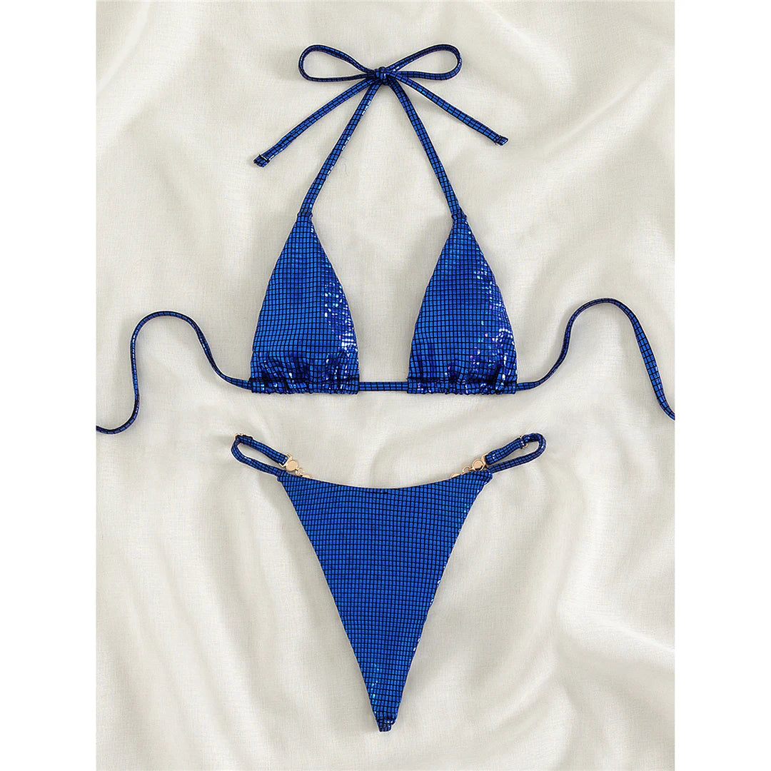 Sexy Diamond Extreme String Mini Micro Bikini Women Swimwear Female Swimsuit Two-piece Bikini set Bather Bathing Suit Swim V5180