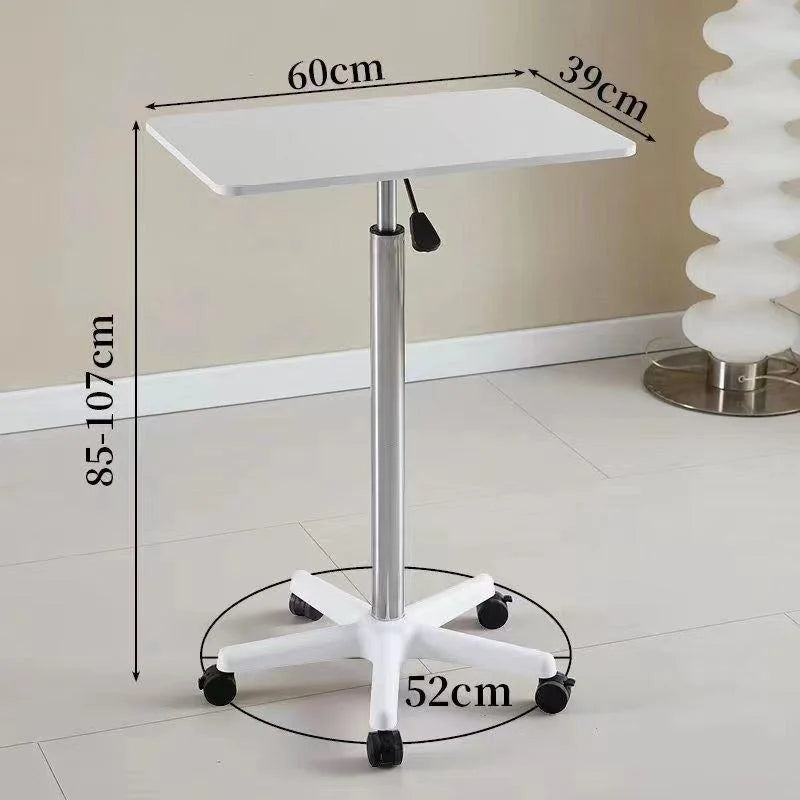 Small lift desk computer desk work desk with pulleys movable standing desk bedside table office desk