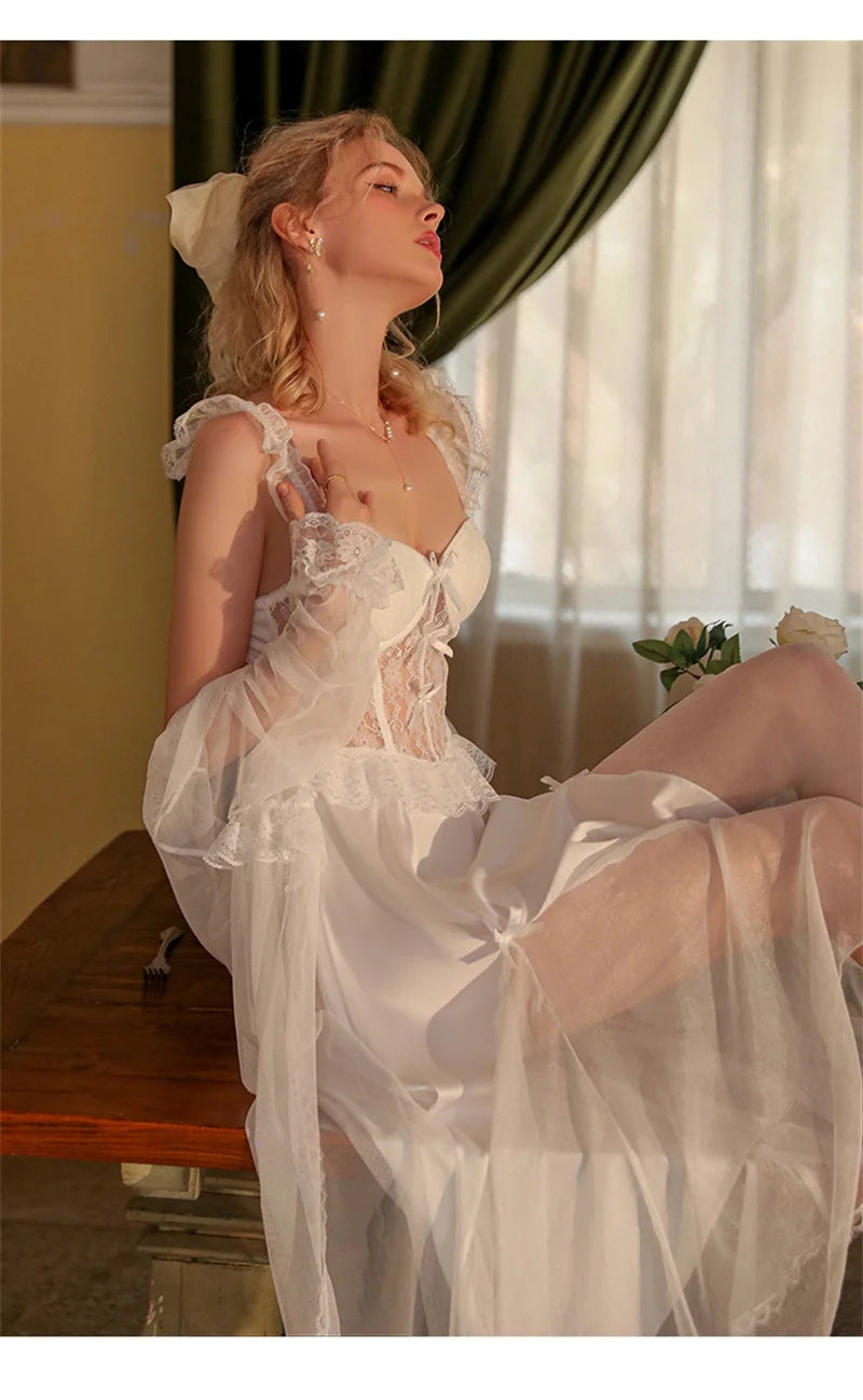 REBEYULIN Brand Sexy Sleepwear Women Dress Solid Casual Suspenders with Pad Pajama Comfortable Breathable Night Women Sleepwear