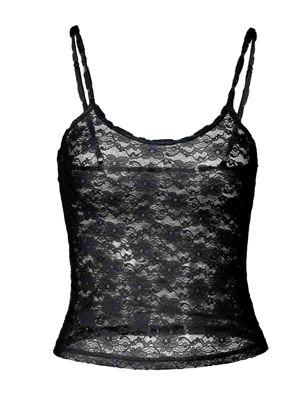 New Summer Sexy Little Plum Lace Vest Black Perspective Sexy Top Slim Ladies Halter Shirt Black Sexy Slim Fashion Trend Vest