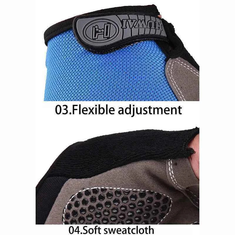 Anti-Slip Breathable Workout Gloves, Fingerless Fitness Training Gym Gloves for Men Women Bodybuilding Cycling Exercise
