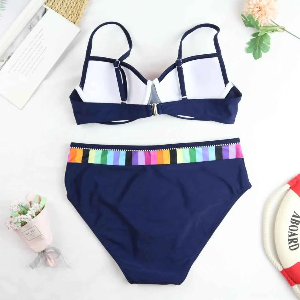 CPUTAN Vintage Bikini Set Push Up Biquini 2024 Two Piece Swimwear Women's Swimsuit Plus Size Brazilian Bathing Suit Beachwear