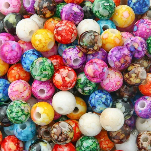 100 Pieces Of Crystal Flower Circular Acrylic Bead Diy Bracelet Necklace Earrings Bracelet Accessories Materials