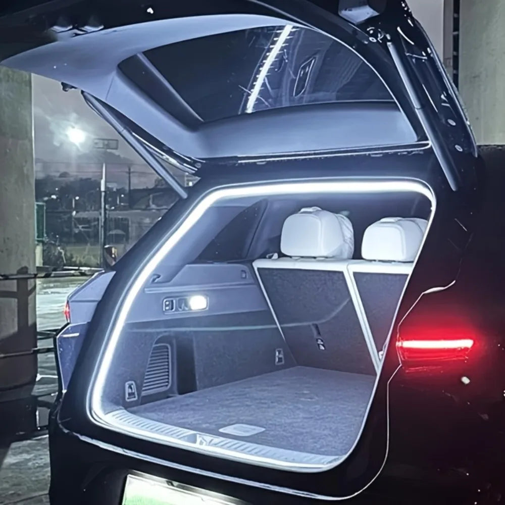 Car Trunk LED Strip Lights for The Interior Decoration of The Vehicle, Featuring Neon Lights and DIY Ambient Light Strips